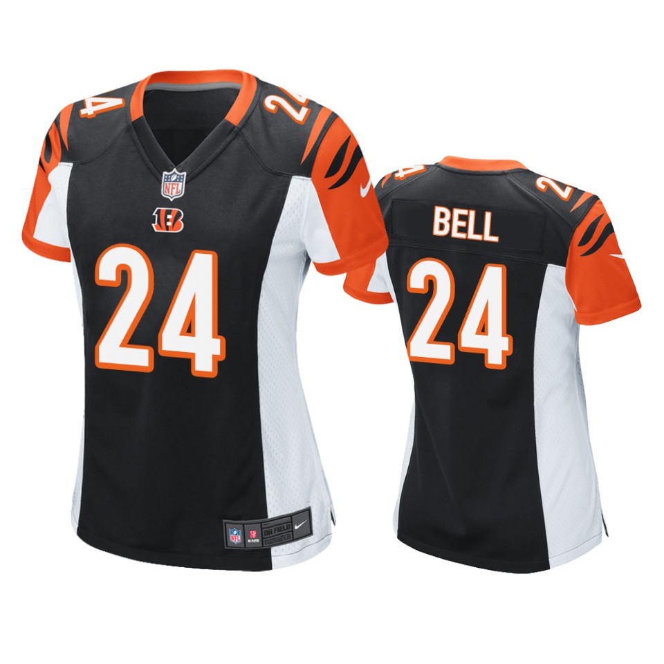 women vonn bell bengals black game jersey