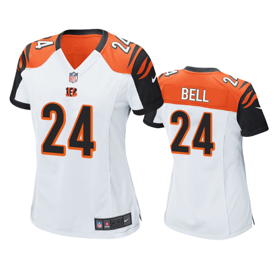 women vonn bell bengals white game jersey
