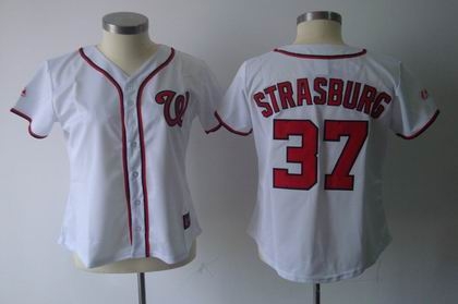 women washington nationals 37 stephen strasburg home white jersey