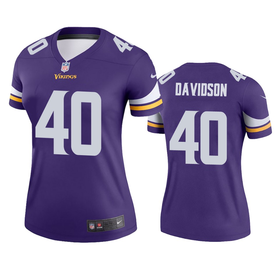 women zach davidson vikings purple legend jersey