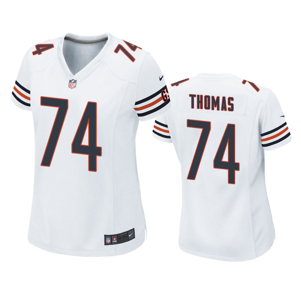 women zachary thomas bears game white jersey