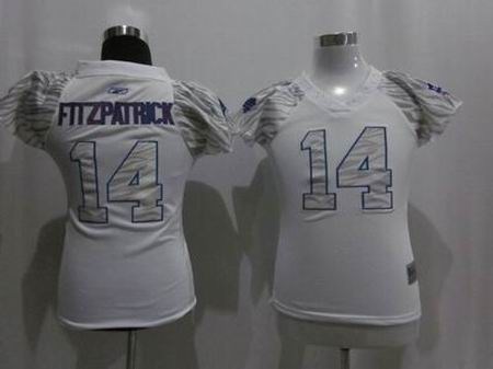 women zebra field flirt fashion buffalo bills 14 fitzpatrick white color jersey