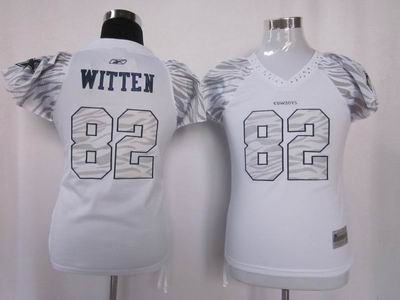 women zebra field flirt fashion dallas cowboys witten 82 white jerseys