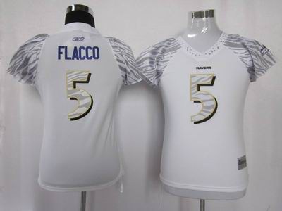 women zebra field flirt fashion jersey white baltimore ravens 5joe flacco jerseys