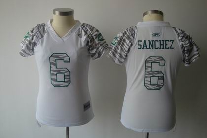 women zebra field flirt new york jets mark 6 sanchez white jerseys