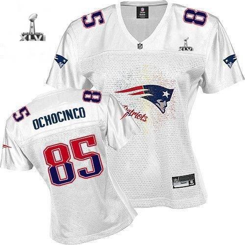 womens new england patriots 85 chad ochocinco 2011 fem fan 2012 super bowl xlvi nfl jersey white