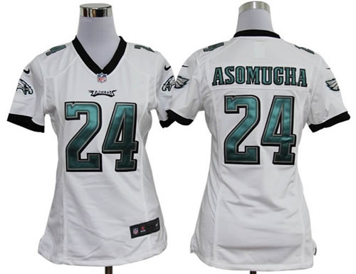 womens NEW philadelphia eagles 24 nnamdi asomugha white jerseys