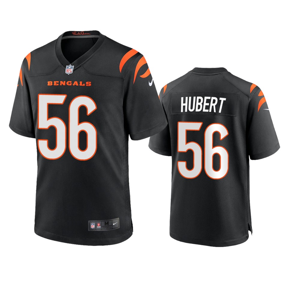 wyatt hubert bengals black game jersey