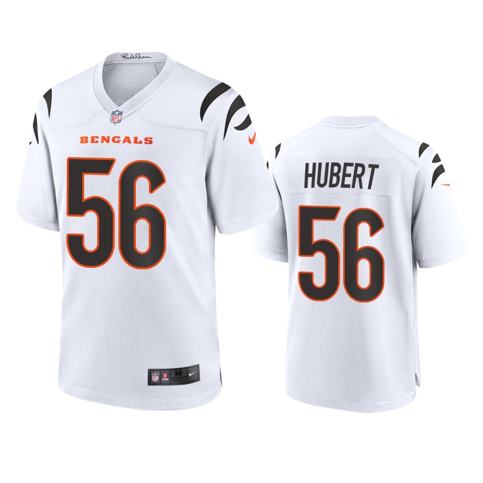 wyatt hubert bengals white game jersey