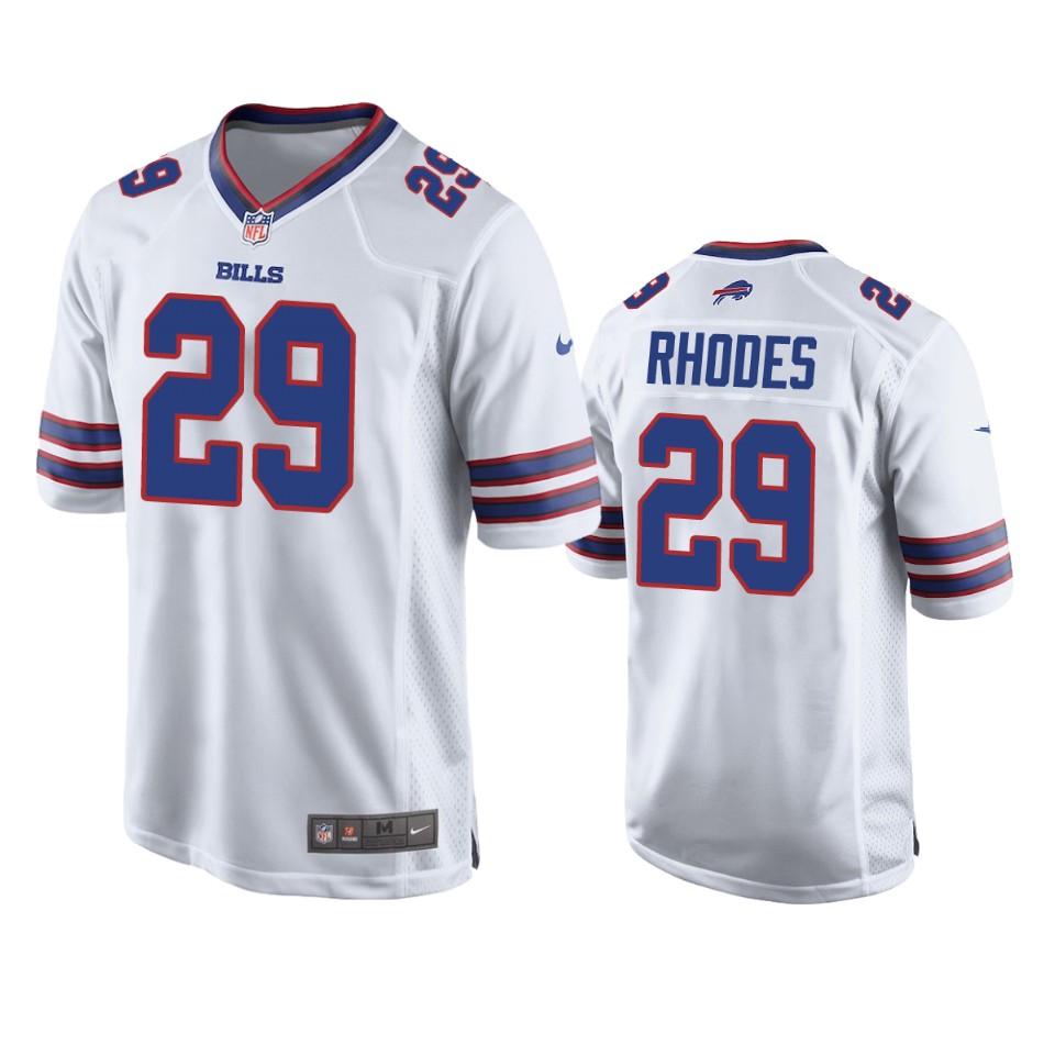 xavier rhodes bills white game jersey