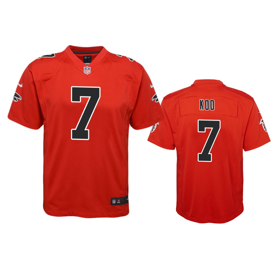 younghoe-koo-falcons-red-color-rush-game-jersey