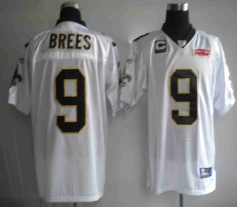 youth 2010 superbowl nfl jerseys new orleans saints 9 drew brees white