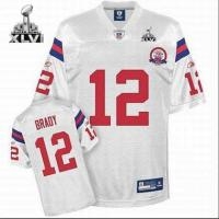 youth 2012 super bowl xlvi new england patriots #12 tom brady white(50th)