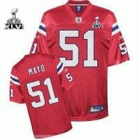 youth 2012 super bowl xlvi new england patriots #51 jerod mayo red