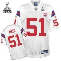 youth 2012 super bowl xlvi new england patriots #51 jerod mayo white(50th)