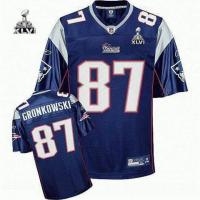 youth 2012 super bowl xlvi new england patriots #87 rob gronkowski blue