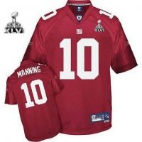 youth 2012 super bowl xlvi new york giants #10 eli manning red