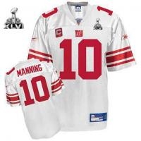 youth 2012 super bowl xlvi new york giants #10 eli manning white