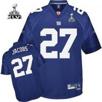 youth 2012 super bowl xlvi new york giants #27 brandon jacobs blue
