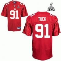 youth 2012 super bowl xlvi new york giants #91 justin tuck red
