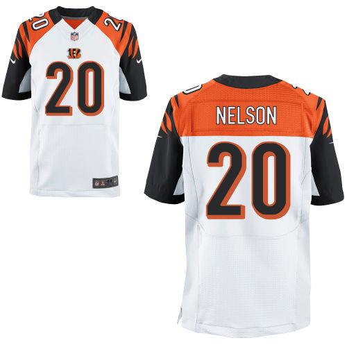 youth Cincinnati Bengals #20 Reggie Nelson White Nike Game Jersey