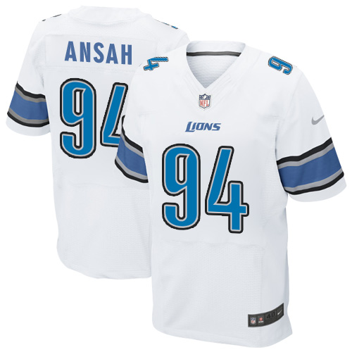 youth Detroit Lions #94 Ezekiel Ansah white Nik Game Jersey
