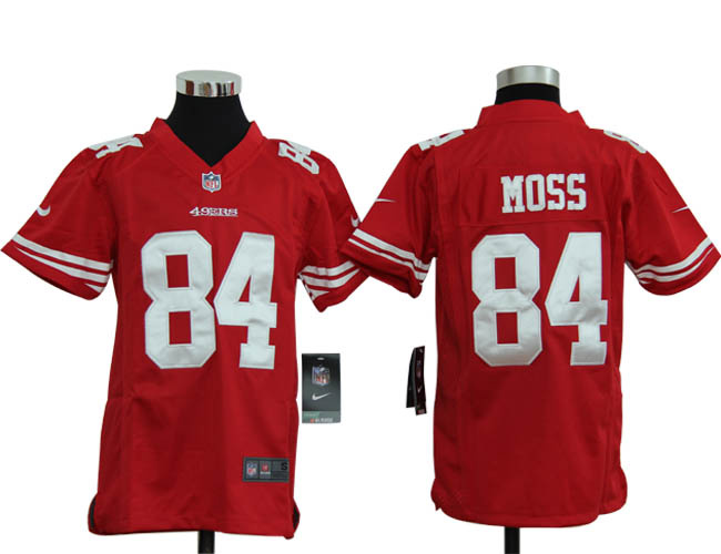 youth NEW nfl san francisco 49ers 84 randy moss red jerseys