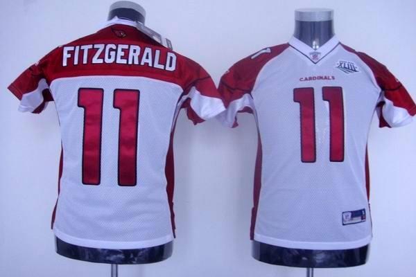 Youth Arizona Cardinals 11 larry fitzgerald white super bowl xliii jerseys