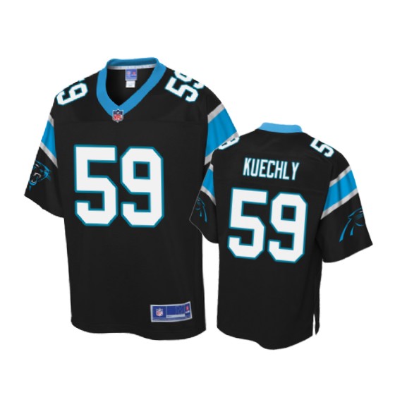 youth black luke kuechly pro line jersey