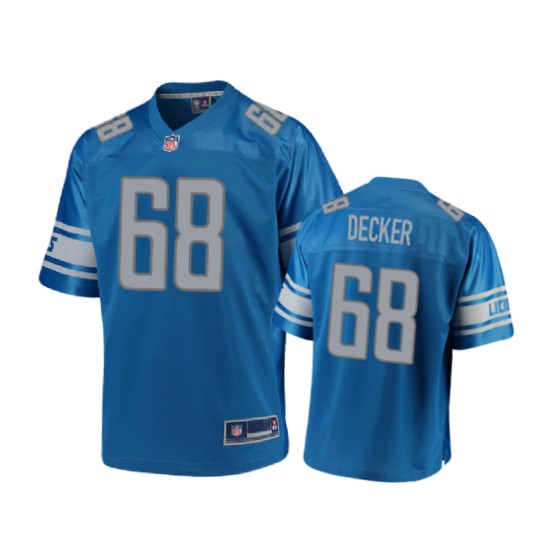 youth blue taylor decker pro line jersey