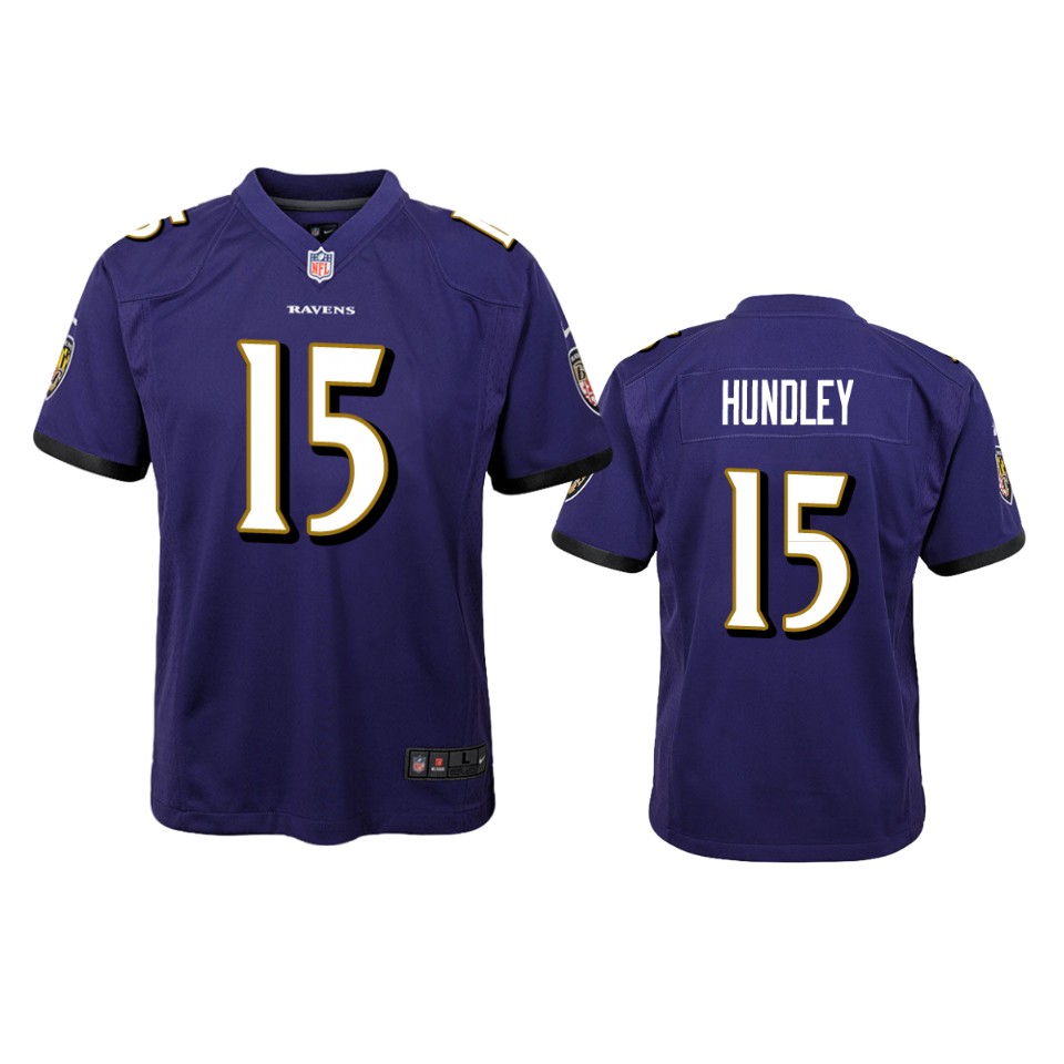 youth brett hundley ravens purple game jersey
