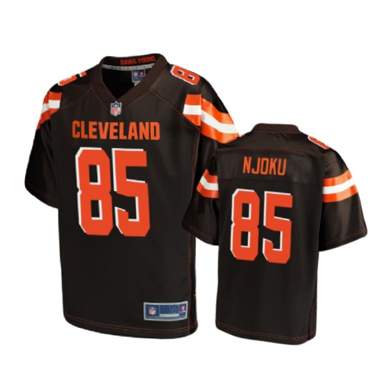 youth brown david njoku pro line jersey