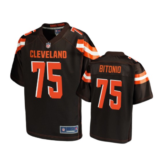 youth brown joel bitonio pro line jersey