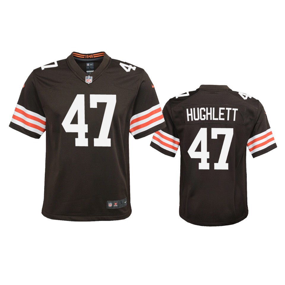 youth browns charley hughlett brown 2020 game jersey