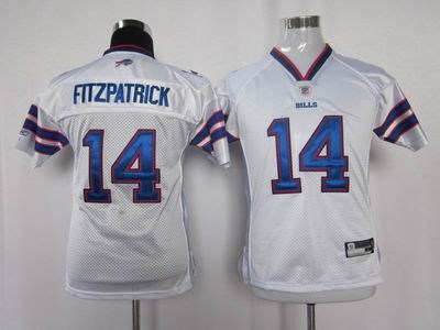 youth buffalo bills 14 fitzpatrick white color jersey