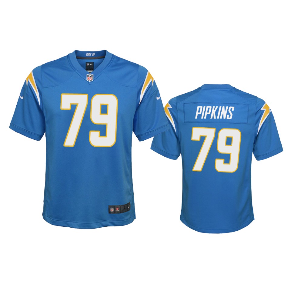 youth chargers trey pipkins powder blue 2020 game jersey