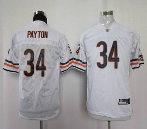 youth chicago bears 34 payton white color jersey