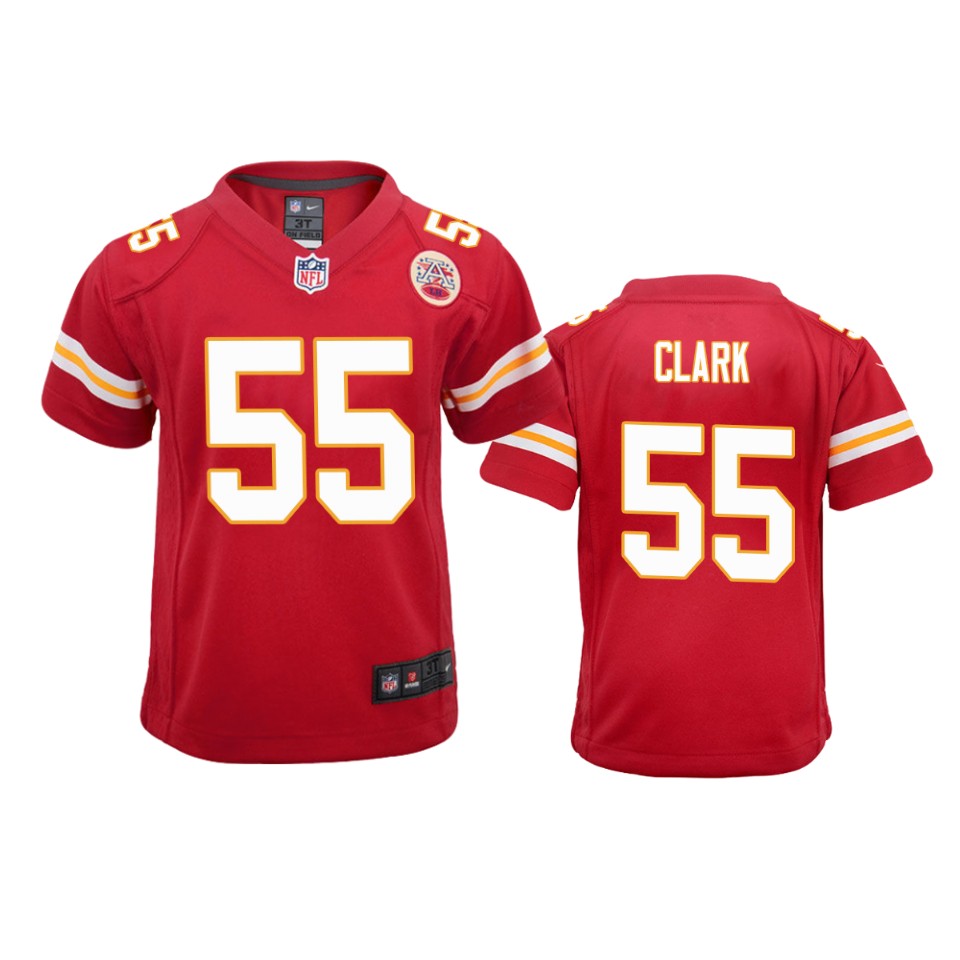 youth chiefs frank clark red game jersey
