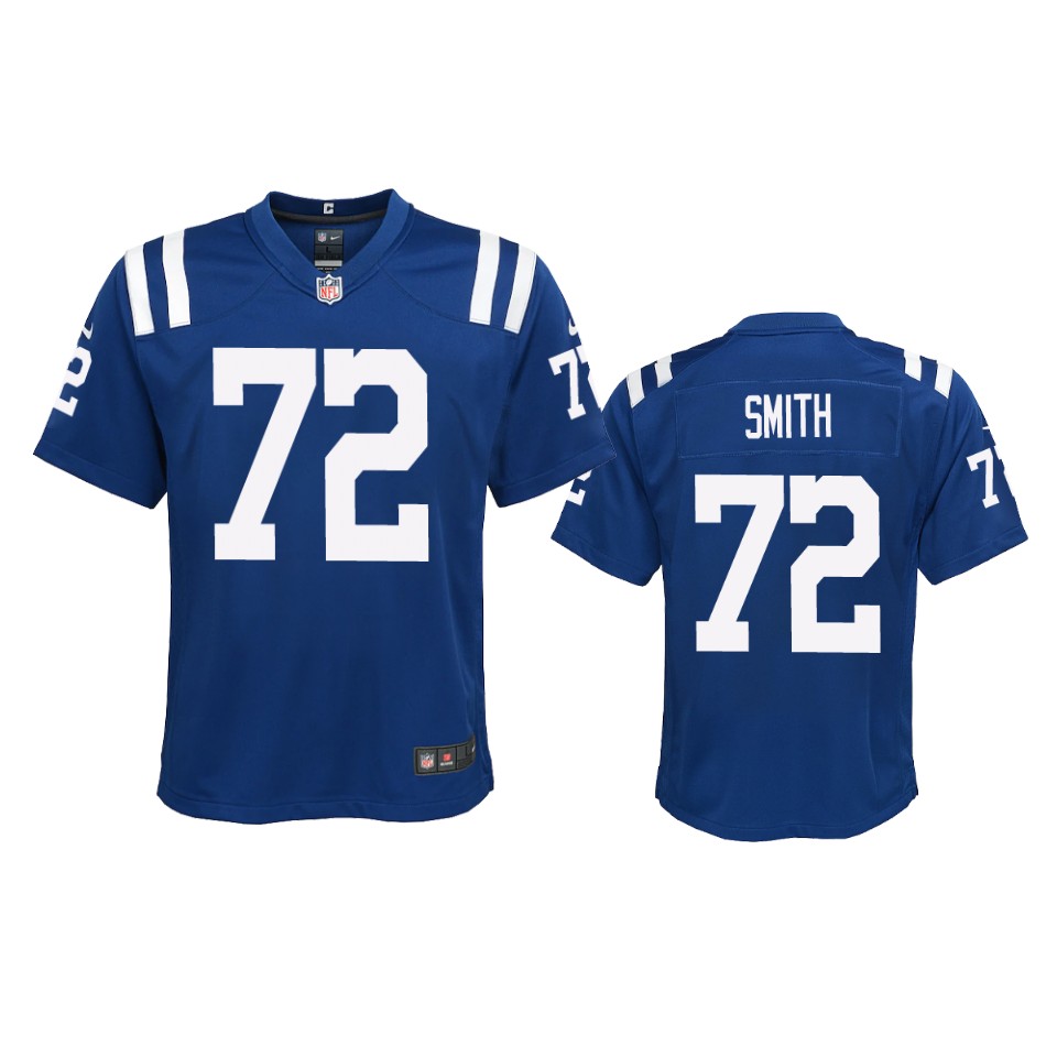 youth colts braden smith royal 2020 game jersey