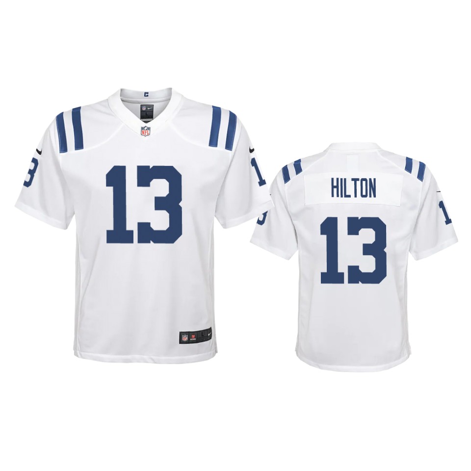 youth colts t.y. hilton white 2020 game jersey
