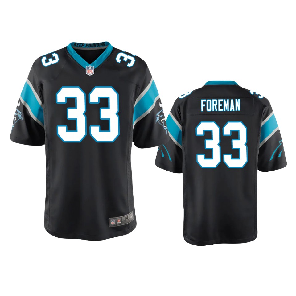 youth d'onta foreman panthers black game jersey