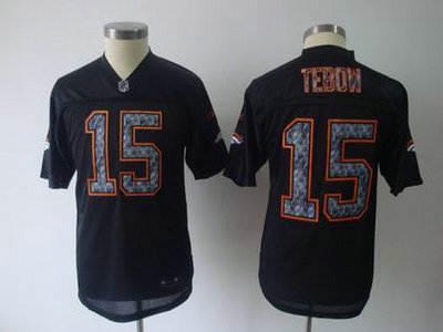 youth denver broncos 15 tebow black united sideline jerseys