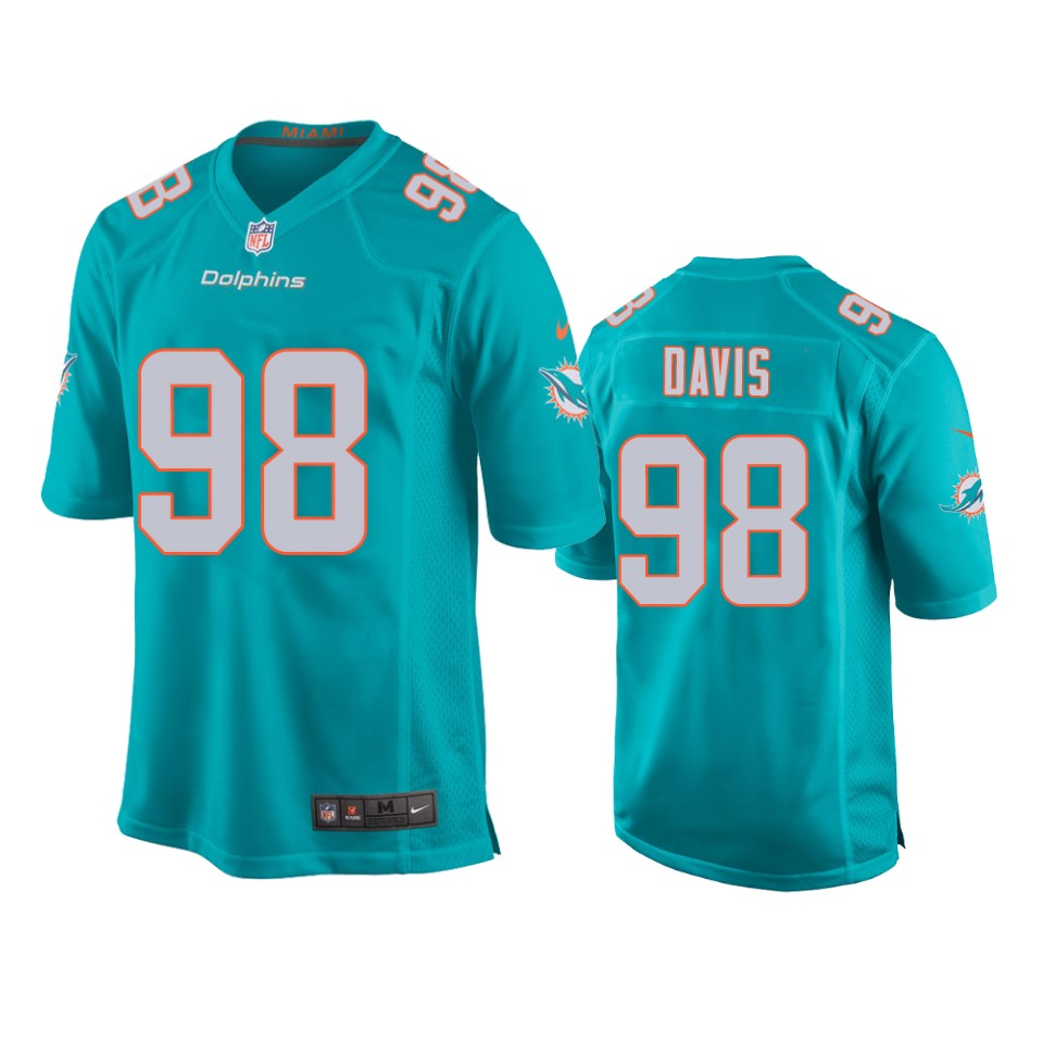 youth dolphins raekwon davis aqua game jersey