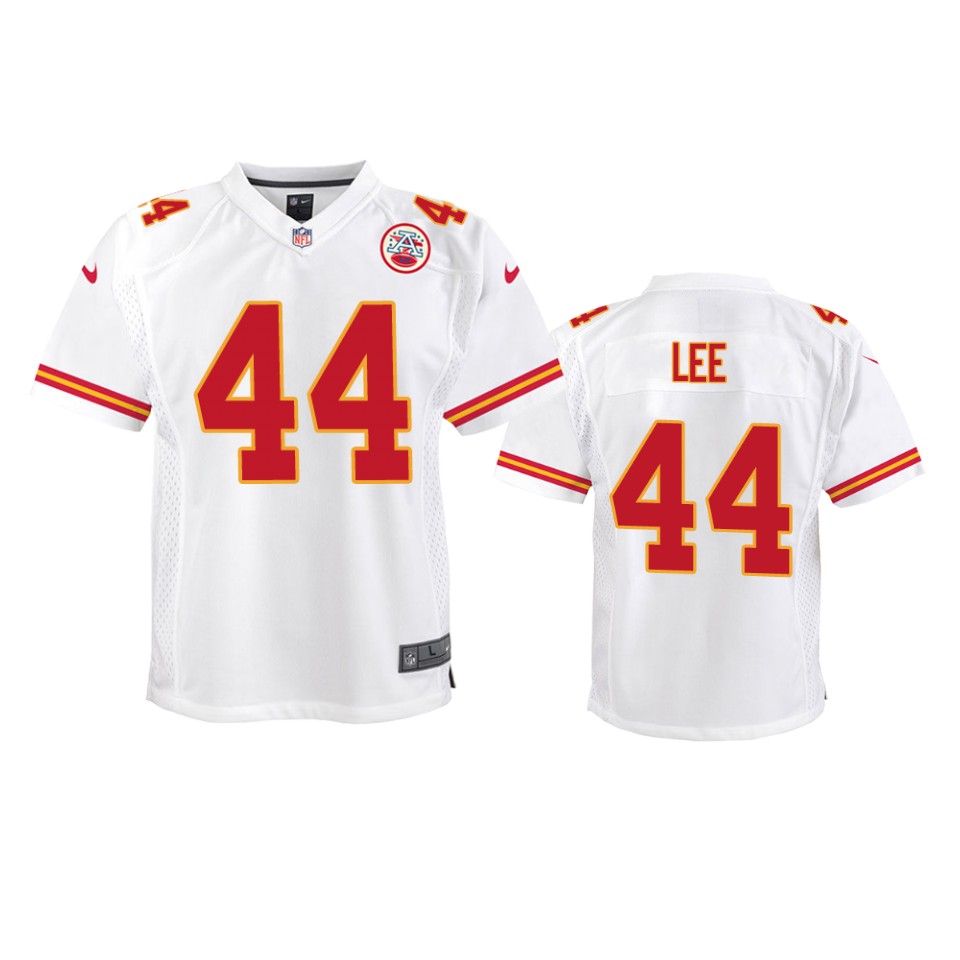 youth elijah lee chiefs white game jersey