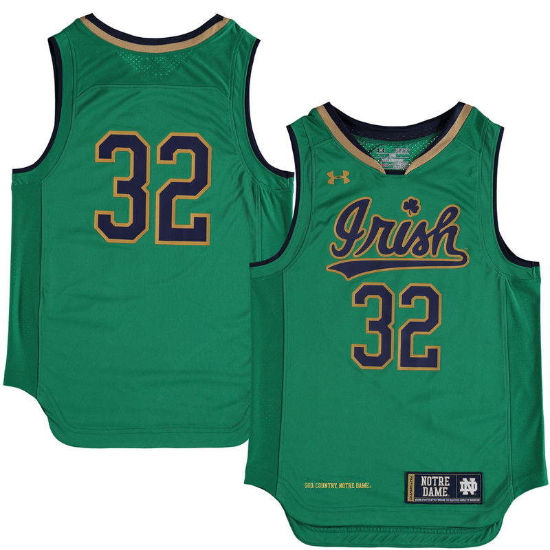 youth fighting irish kelly green replica basketball jersey