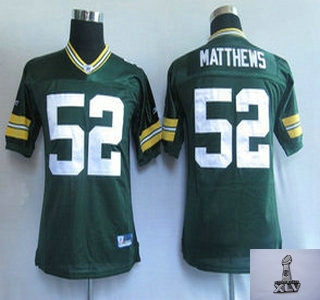 youth green bay packers 52# matthews green jerseys 2011 superbowl