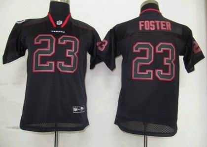 youth houston texans 23 foster black lights out black jerseys