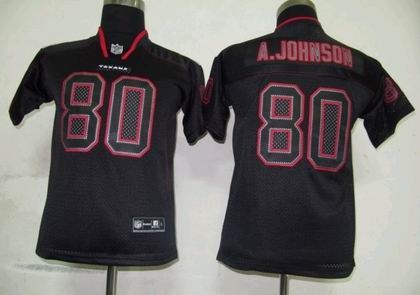 youth houston texans 80 andre johnson lights out black jerseys