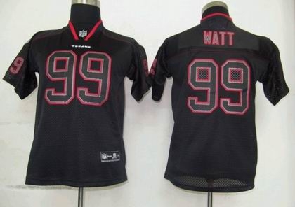 youth houston texans 99 watt lights out black jerseys
