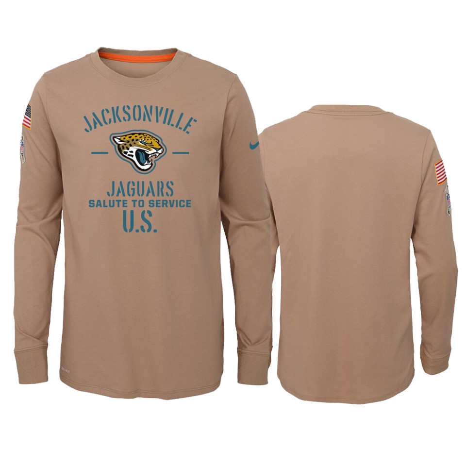 youth jaguars khaki performance 2019 salute to service jersey
